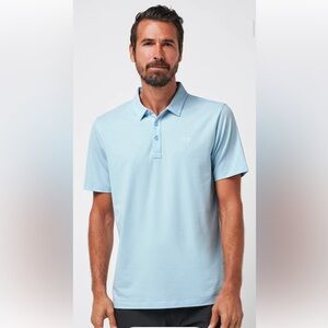 Travis Mathew the heater performance Golf polo, light blue XL